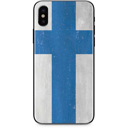Finland Flag Distressed iPhone XS Max Skin